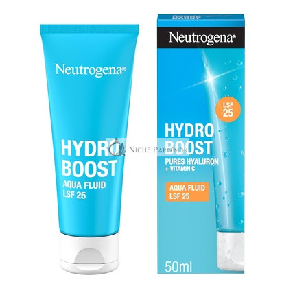 Neutrogena Hydro Boost Aqua Fluid SPF 25 50ml - Light Face Cream with Hyaluronic Acid & Vitamin C for Intensive Moisture