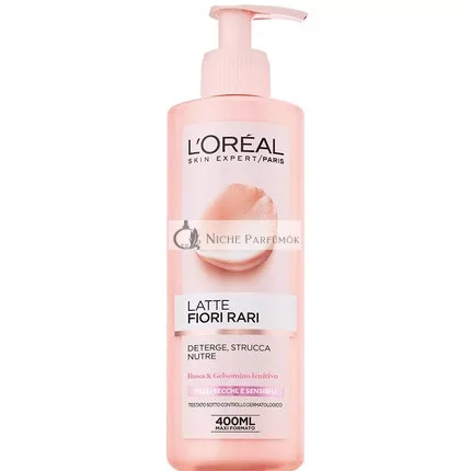 L'Oreal Fiori Rari Milk Make-up Remover Nourishing Cleansing Dry Skin 400mL