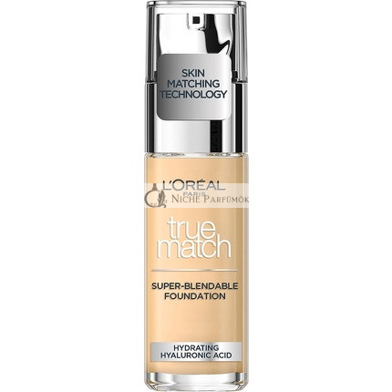 L'Oreal Paris True Match Liquid Foundation Skincare Infused with Hyaluronic Acid SPF 17 1N Ivory 30ml