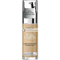   L'Oreal Paris True Match Liquid Foundation Skincare Infused with Hyaluronic Acid SPF 17 30ml 6N Honey