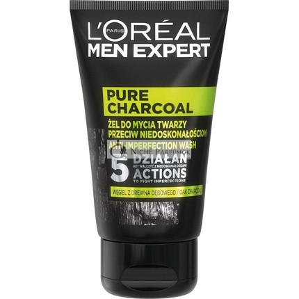 L'Oréal Paris Men Expert Pure Charcoal Anti-Imperfection Wash Cleansing Gel for Men 100 ml