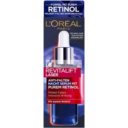 L'Oréal Paris Revitalift Laser Anti-Wrinkle Night Serum with Pure Retinol, Vitamin A, Nourishing Oil and Hyaluronic Acid 30ml