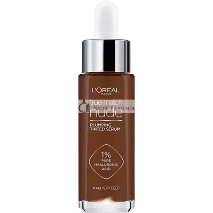L'Oreal Paris True Match Nude Plumping Tinted Serum with 1% Hyaluronic Acid Shade 10-12 Very Deep