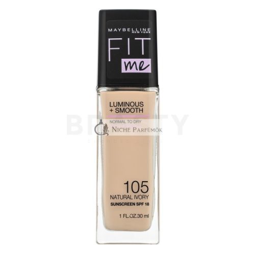 Maybelline Fit Me! Luminous + Smooth Foundation Liquid Makeup for Unifying and Illuminating Skin 105 Natural Ivory 30 ml