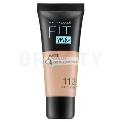   Maybelline Fit Me! Foundation Matte + Poreless Liquid Makeup with Mattifying Ink 112 Soft Beige 30 ml
