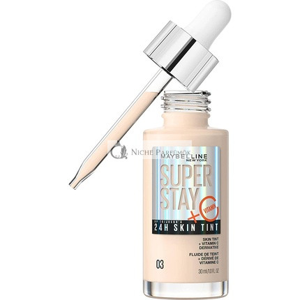 Maybelline Super Stay Skin Tint Foundation with Vitamin C Long-Lasting Vegan Formula Shade 3 03 30ml