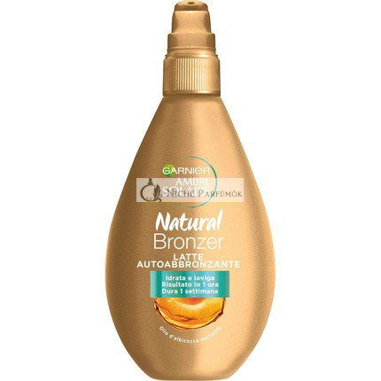 Garnier Ambre Solar Latte Self-Tanning Lotion Natural Bronzer Visible Result in 1 Hour Enriched with Nourishing Apricot Oil Vegan Formula 150ml