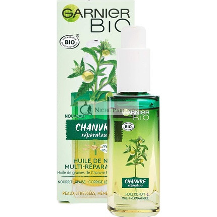 Garnier Organic Multi-Repairing Night Oil for Face with Nourishing Hemp & Vitamin E 30ml
