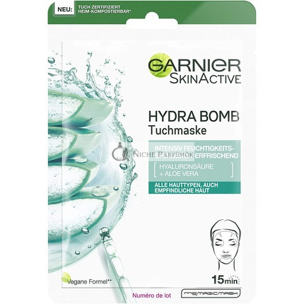 Garnier Hydra Bomb Cloth Face Mask with Hyaluronic Acid and Aloe Vera 28g