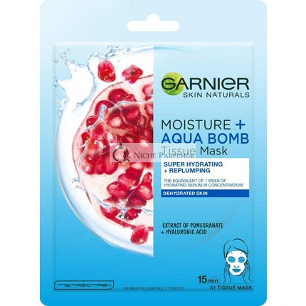 Garnier Skin Naturals Moisture + Aqua Bomb Fabric Mask with Pomegranate Extract 28g