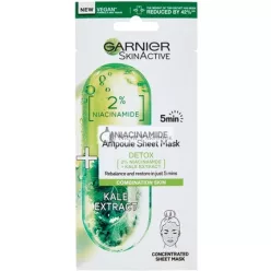 Garnier Niacinamide Detox Ampoule Sheet Mask Kale 15g