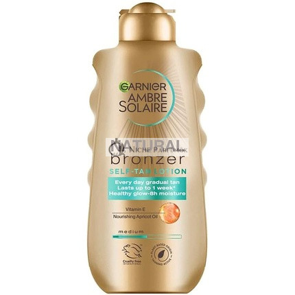 Garnier Ambre Solaire Natural Bronzer Self Tan Lotion with Apricot Oil and Vitamin E 200ml