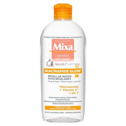 Mixa Niacinamide Glow Micellar Water with Niacinamide and Vitamin C 400ml