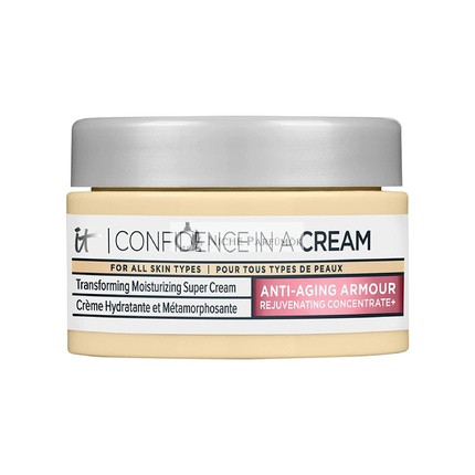 IT Cosmetics Confidence in a Cream Anti Aging Face Moisturizer with Hyaluronic Acid, Niacinamide and Peptides 0.5 fl oz
