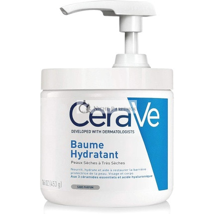 CeraVe Moisturising Cream for Body and Face with Pump Dispenser 454g