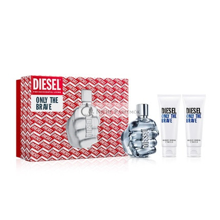 Diesel Only the Brave Men's Fragrance Gift Set 4.2 Fl Oz Eau de Toilette + 2x 2.5 Fl Oz Shower Gel - Pack of 3