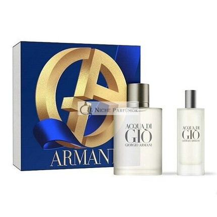 Emporio Armani Acqua Di Gio 75ml EDT + 15ml EDT Spray Brand New Gift Set 2023