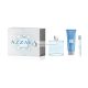Azzaro Chrome Eau de Toilette - Fresh Mens Cologne Gift Set - Full Size Fragrance (3.3 fl oz) + Travel Size Spray (0.34 fl oz) + Scented Hair and Body Shampoo (2.5 fl oz)