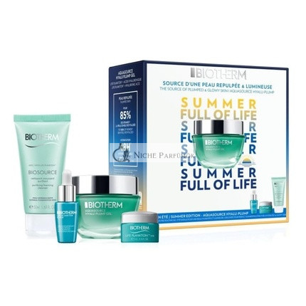 Biotherm Aquasource Hyalu Set Cleanser 50ml Face Gel 50ml Eye Cream 5ml Serum 7ml