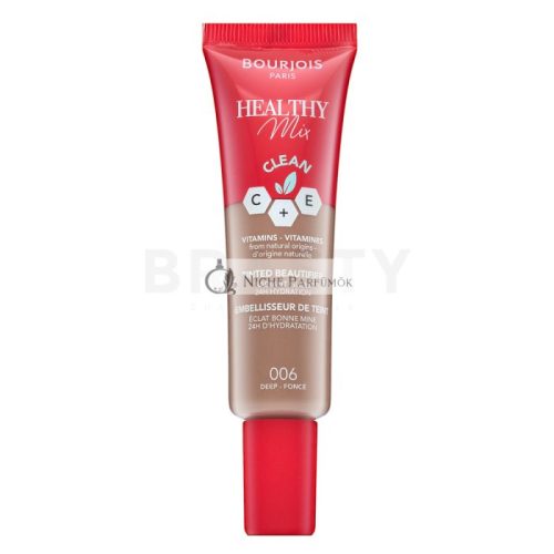 Bourjois Healthy Mix Clean Tinted Beautifier Liquid Makeup with Hydrating Ingredients 006 Deep 30 ml