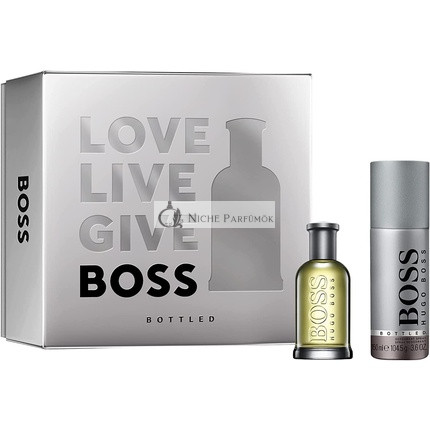 HUGO BOSS Bottled Eau de Toilette 50ml and Deo Spray 150ml Christmas Gift Set