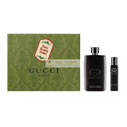 Gucci Guilty Pour Homme 3,0 oz EDP Spray Férfi Parfüm 0,5 oz EDP Spray Készlet
