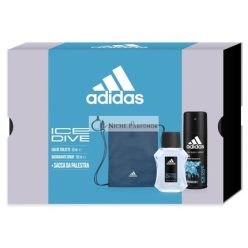   Adidas Ice Dive Gift Set for Men with 50 ml Cologne and 150 ml Deodorant Spray