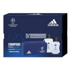   Perfume Man adidas Champions League Eau De Toilette 50ml+Aftershave+Pochette Shoulder Bag