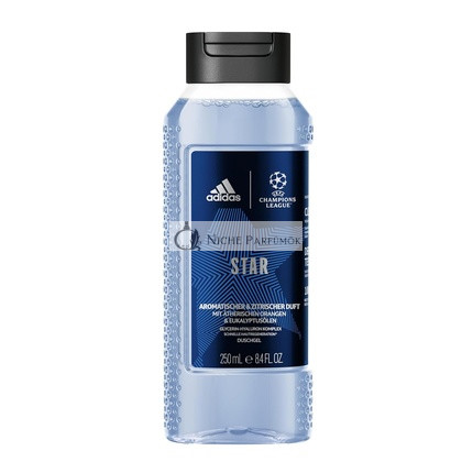 Adidas UEFA Star Edition Men's Shower Gel Vegan Formula 250ml