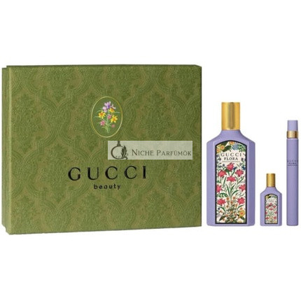 Gucci Flora Gorgeous Magnolia 100ml EDP Spray, 10ml EDP Spray & 5ml EDP Gift Set