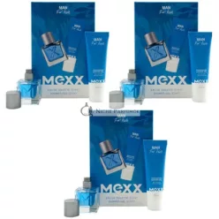   Mexx Gift Set Man For Him 3 x 30ml EDT Spray and 3 x 50ml Shower Gel
