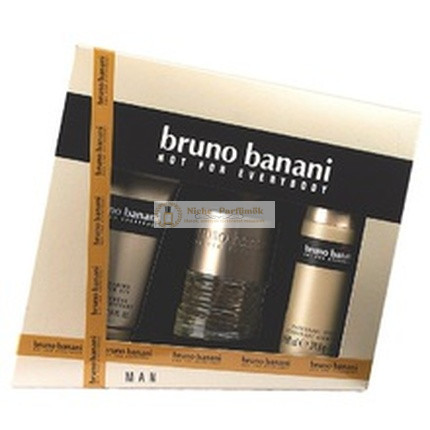 Bruno Banani Man Ajándékcsomag - Eau De Toilette 50 ml, Zuhanyzselé 50 ml, És Dezodor Spray 50 ml
