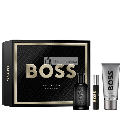 Hugo Boss Bottled Parfum Woody Ambery Men's Cologne with Notes of Leather