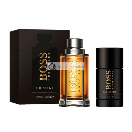 Hugo Boss The Scent Eau De Toilette Travel Edition, 100ml Vaporizer + Deodorant Stick 75g