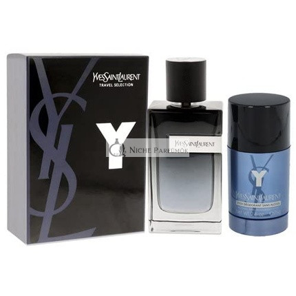Yves Saint Laurent YSL Y 3.4 EDP Spray + 2.5 Deodorant Stick for Men 2 Piece Set 3.40 Fl Oz