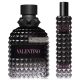 Valentino Uomo Born in Roma 2 darabos Utazó Ajándék Készlet Férfiaknak - 100ml EDT Spray + 15ml Utazó Spray, 110ml