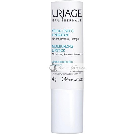 Uriage Eau Thermale Moisturizing Lipstick 4g with Shea Butter and Borage Oil - Nourishes, Restores, Protects - Long-Lasting - Very Dry and Irritated Lips