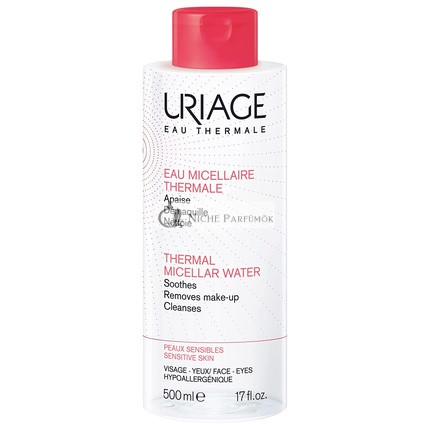URIAGE Thermal Micellar Water for Sensitive Skin 17 fl.oz. Oil-Free Cleansing Care Gentle Makeup Remover