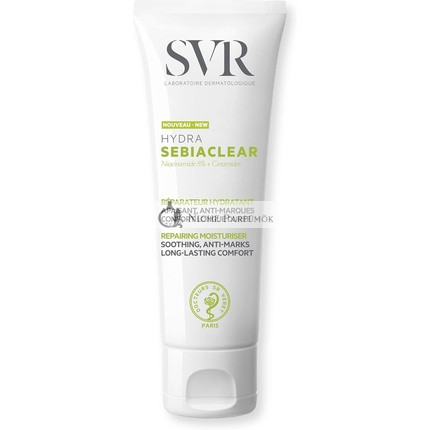 SVR SEBIACLEAR Hydra Soothing 48hr Hydrating Face Cream for Acne-Prone Oily Combination Skin Post-Acne Treatment Repairing Non-Comedogenic Moisturizer 40ml