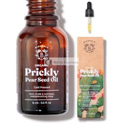   Bionoble Organic Prickly Pear Seed Oil 15ml - 100% Pure, Natural and Cold Pressed - Face, Body, Hair, Beard, Nails - Vegan and Cruelty Free - Glass Bottle + Pipette