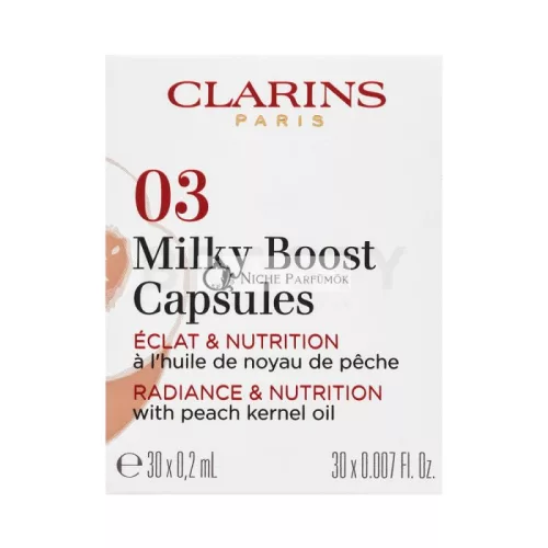 Clarins Milky Boost Capsules Liquid Makeup for Unifying and Brightening Skin 03 30 x 0.2 ml