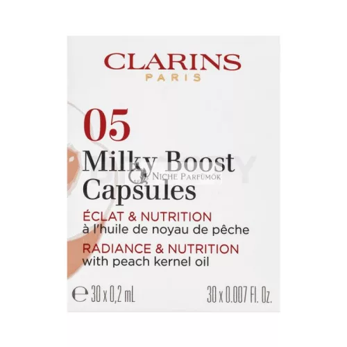 Clarins Milky Boost Capsules Liquid Makeup for Unifying and Brightening Skin 05 30 x 0.2 ml