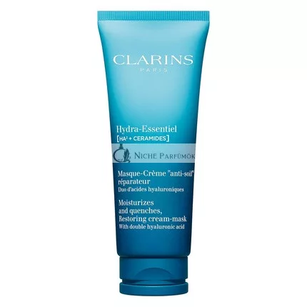 Clarins Hydra-Essentiel Face Mask Hydrating Visibly Plumper Skin 24H Hydration Revives Radiance Double Dose Of Hyaluronic Acid Visibly Smoothes All Skin Types 2.5 Oz
