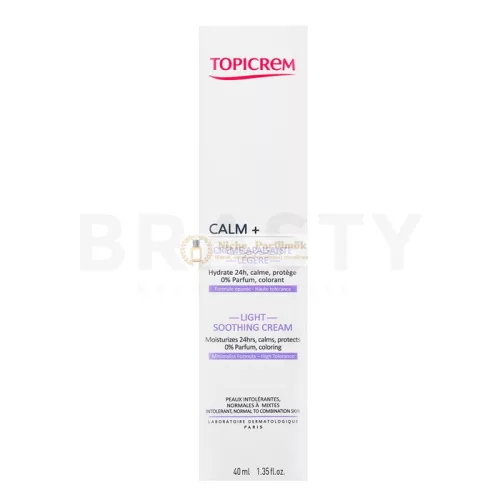 Topicrem Calm+ Light Soothing Cream Facial Cream with Moisturizing Active Ingredient 40 ml