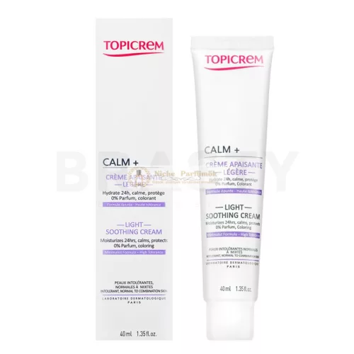 Topicrem Calm+ Light Soothing Cream Facial Cream with Moisturizing Active Ingredient 40 ml