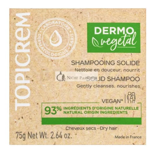 Topicrem Dermo Vegetal Solid Shampoo nourishing shampoo for dry hair 75 g