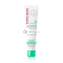   Topicrem Balanced Care AC Control - Care against Imperfections and Sebum Regulator for Sensitive Skin for Combination to Oily, Acne-prone Skin - Teenagers & Adults - 40ml