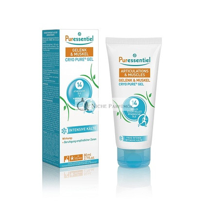 Joint & Muscle Cryo Pure Gel with 14 Essential Oils 80ml - Intensive Cooling Effect - Soothes Sensitive Areas