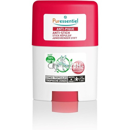 Puressentiel Anti-Insect Repellent Waterproof Stick Tropical Zones Body and Face (Cheeks/Forehead) - Powerful 100% Plant-Based Active Ingredient - 8 Hours or More Effectiveness 20ml