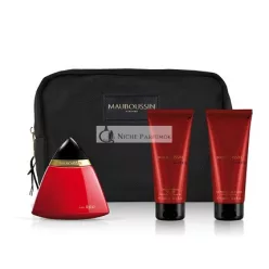   Mauboussin Prestige 2022 in Red Eau de Parfum 100ml Precious Shower 100ml Fragrance Milk 100ml and Toiletry Bag